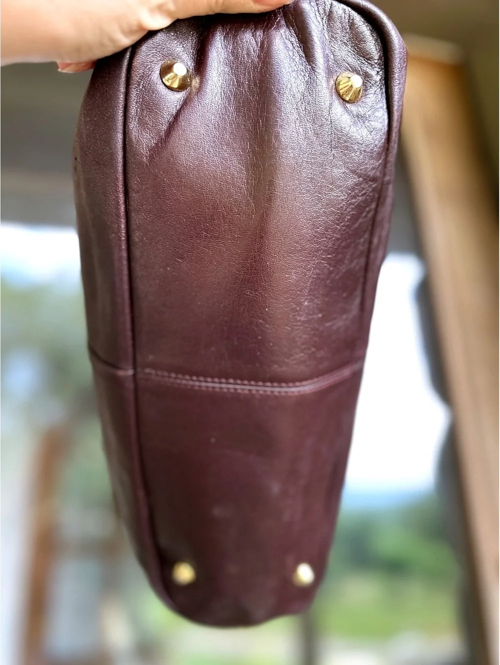 Vintage Etienne Aigner Leather Burgundy Satchel with 2 Wallets